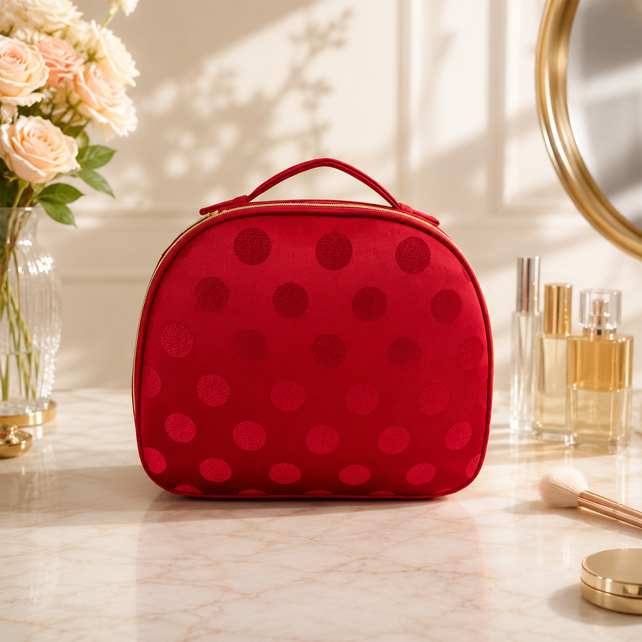 Estee Lauder - Luxury Beauty Bag for Makeup (Red).