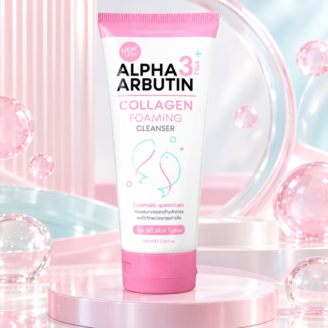 Alpha Arbutin - 3+ Plus Collagen Foaming Cleanser 120ml.
