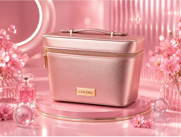 Lancôme - Pink Cosmetic Bag for Makeup.