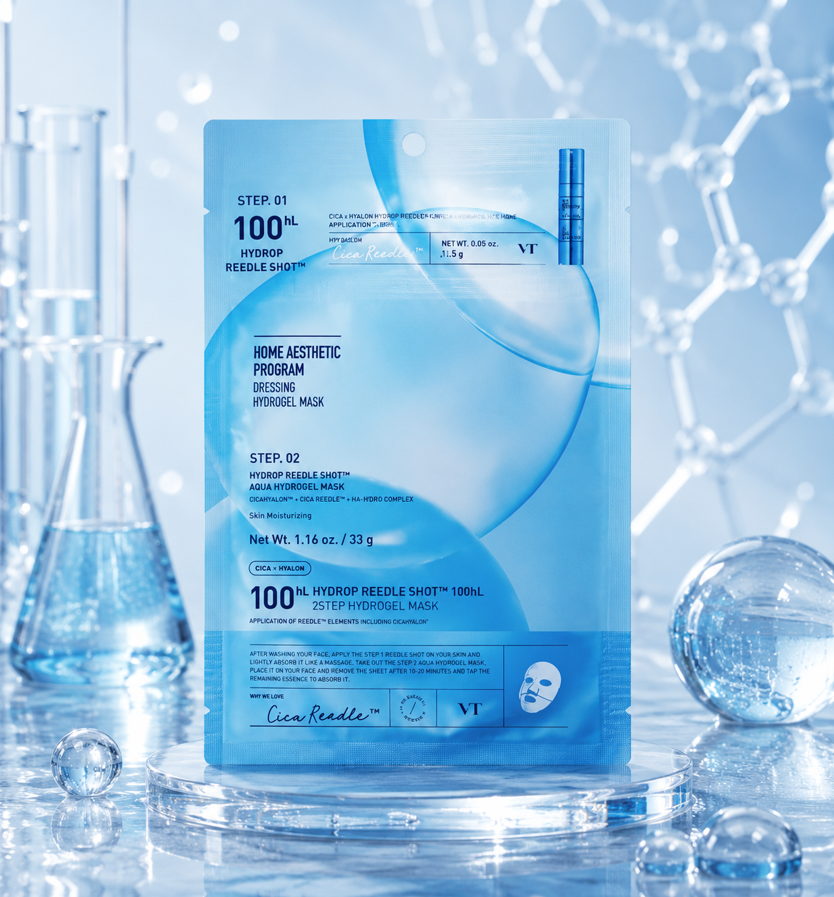 VT - Color Reedle Shot 100 2Step Hydrogel & Mask 1pcs.