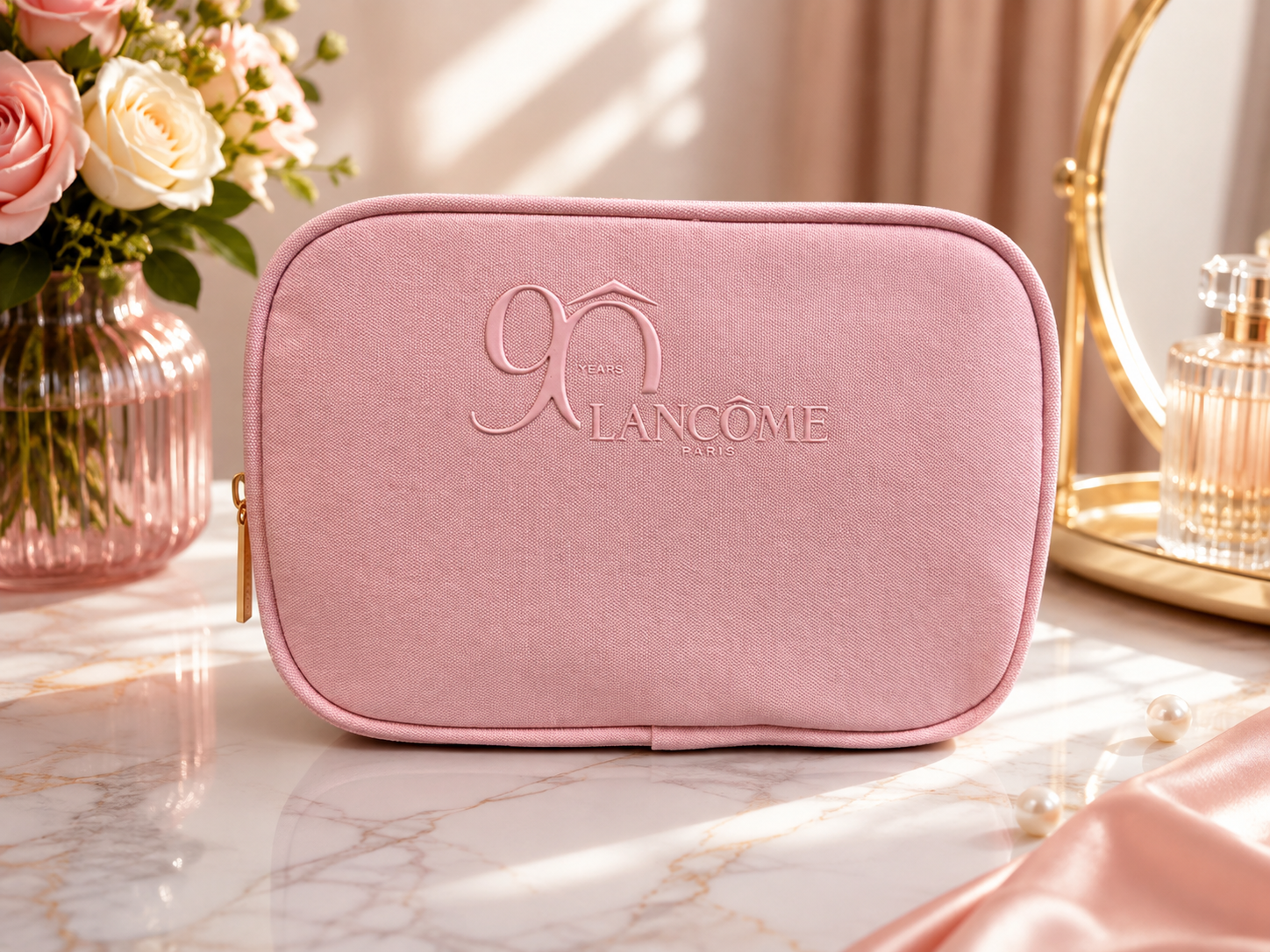 Lancôme - Pink Cosmetic Bag for Holiday.
